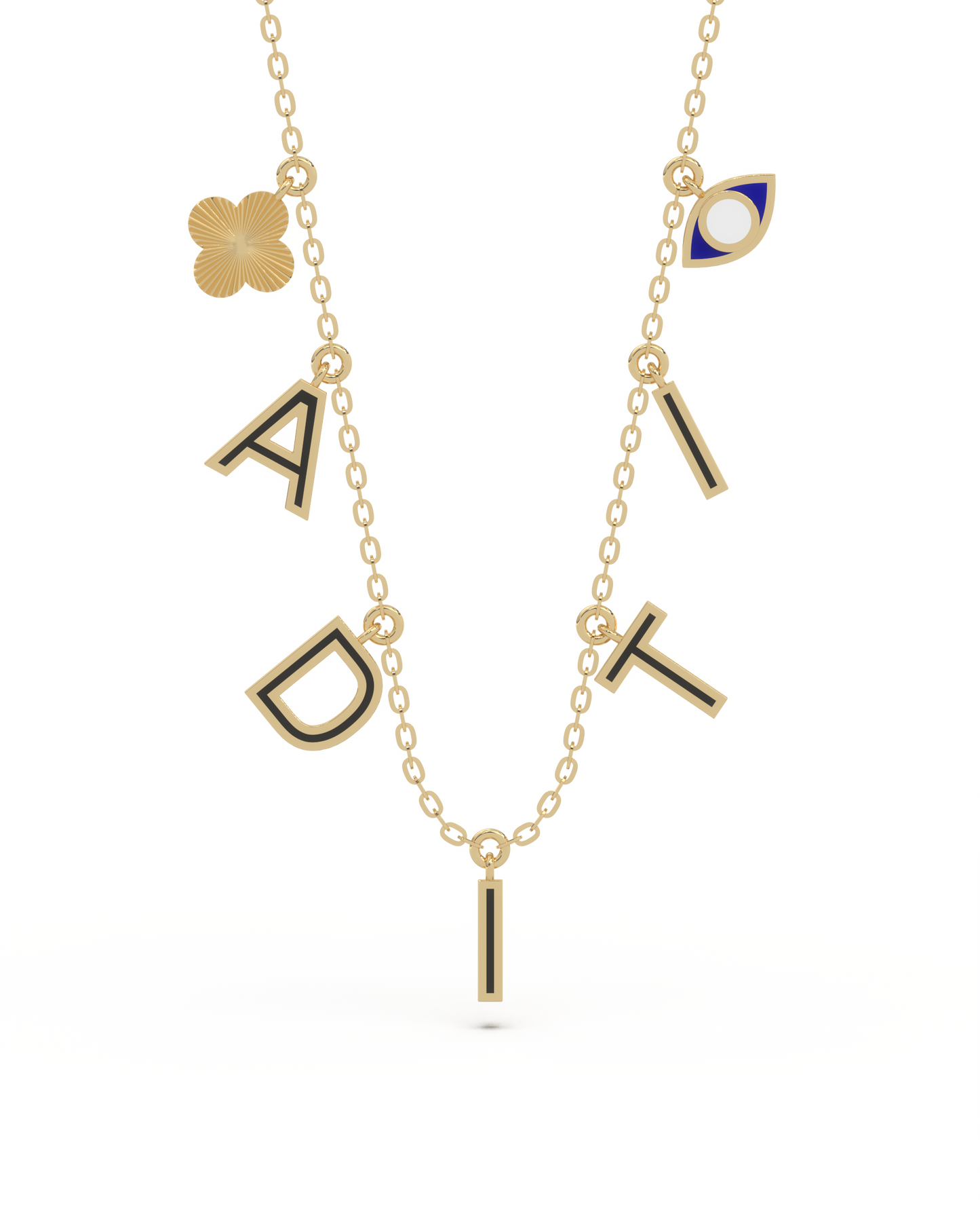 Name Story Duo Charm Necklace