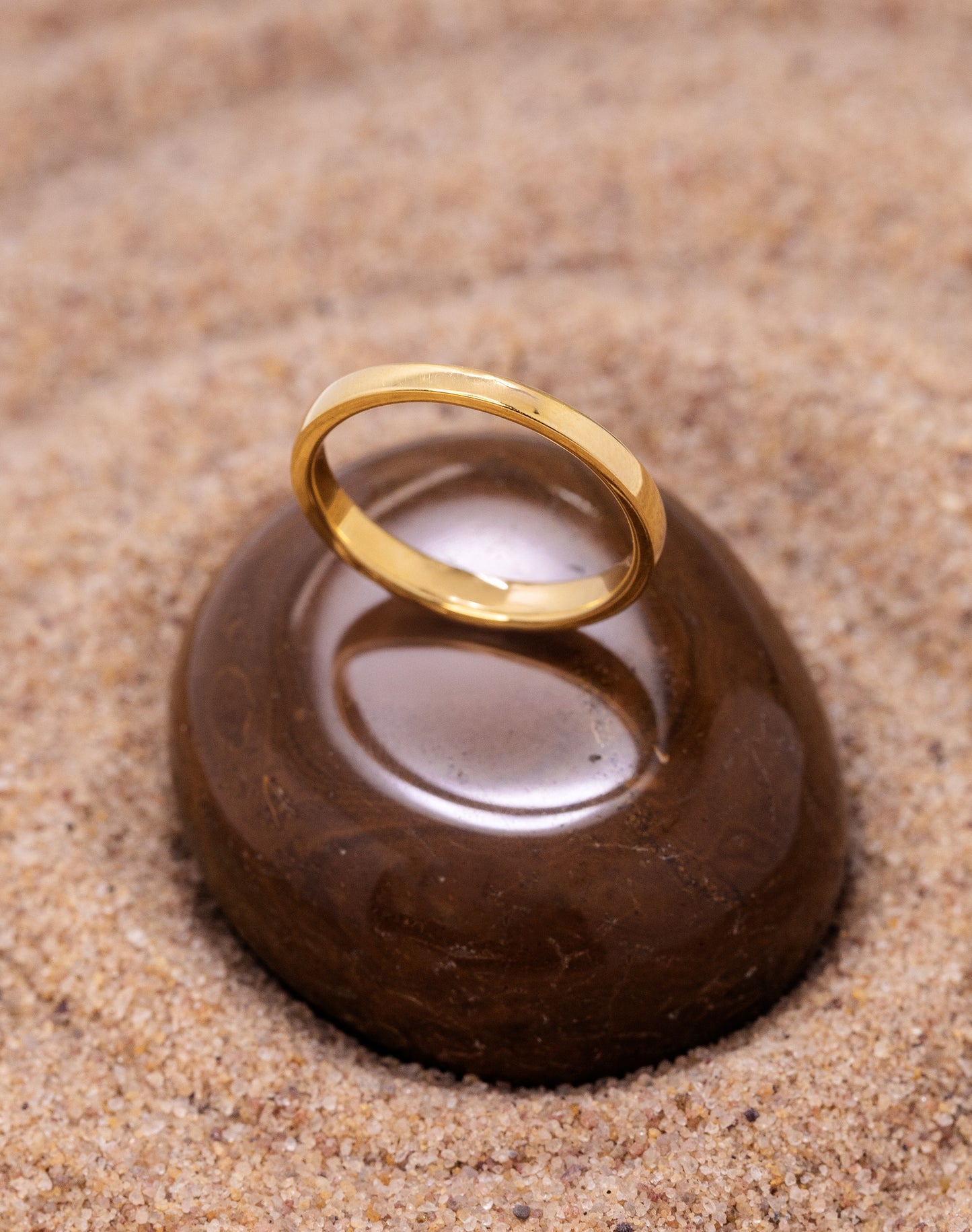 Plain Gold Plated Silver Ring