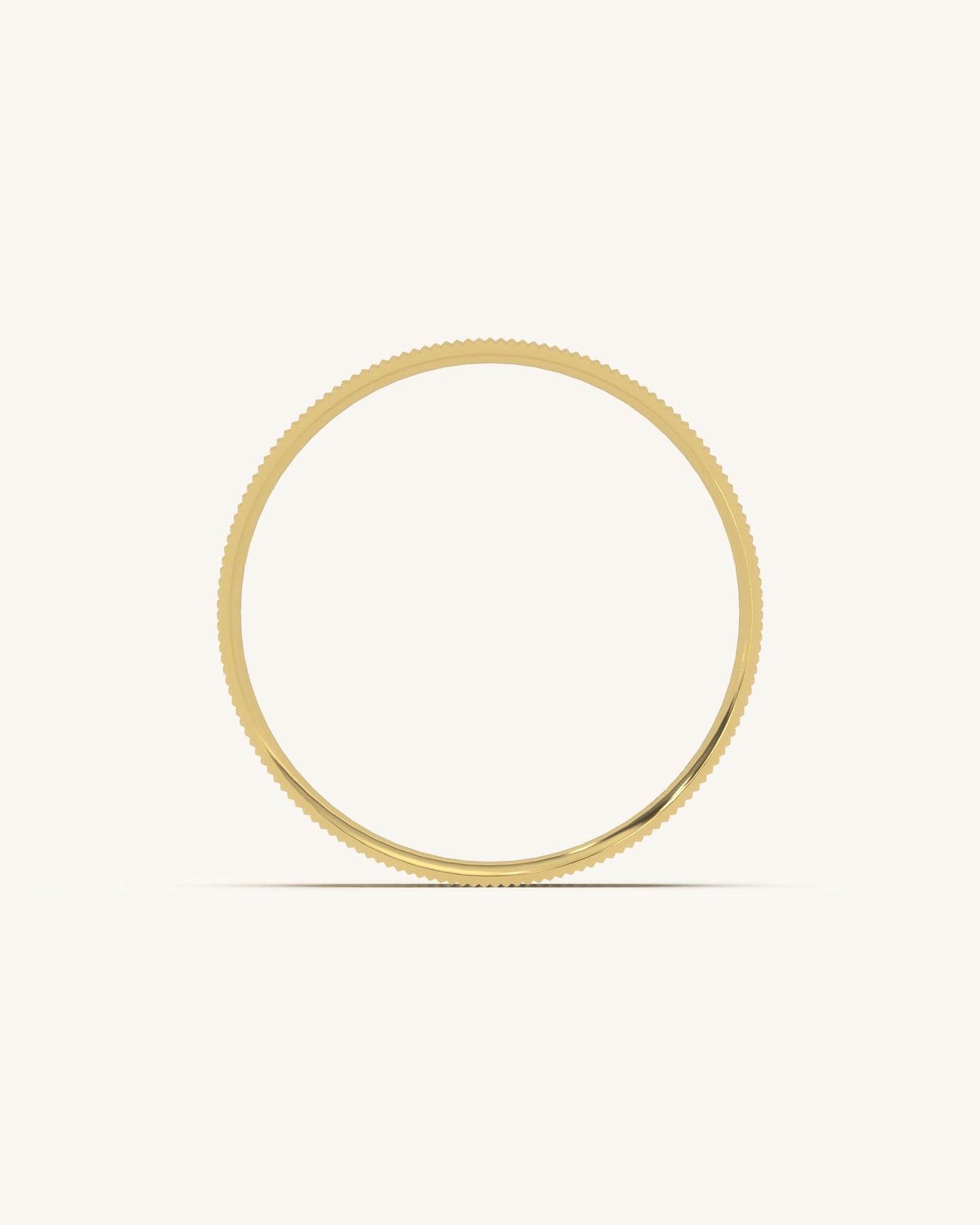 Ribbed Gold Stacking Ring