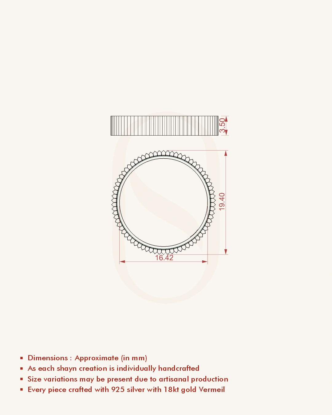 Ribbed Gold Stacking Ring