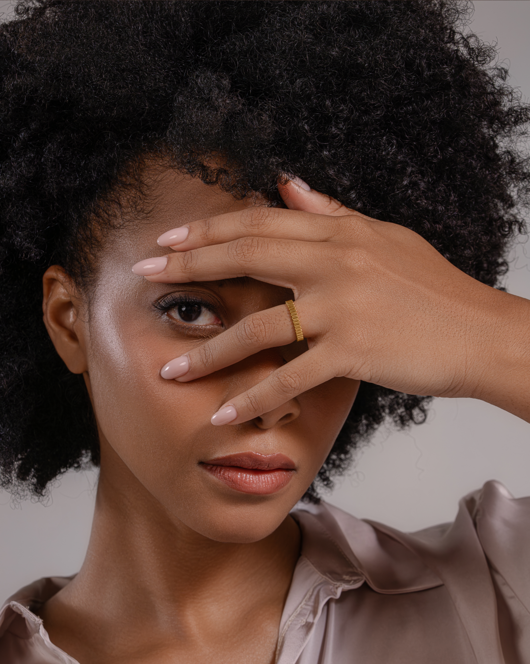 Bold Grooved Gold Ring