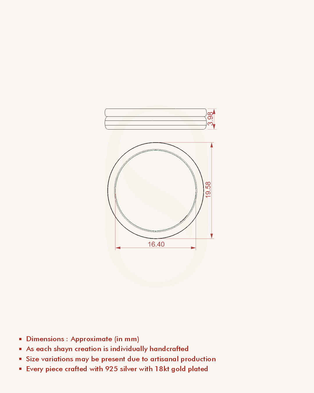 Black Enamel Edge Ring