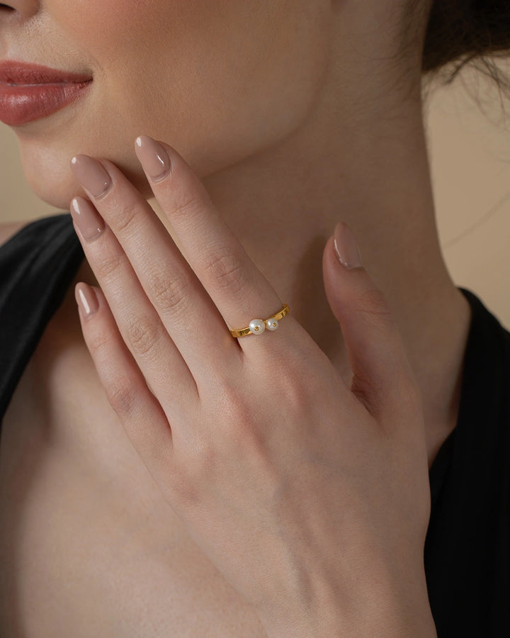 Twin Pearl Ring
