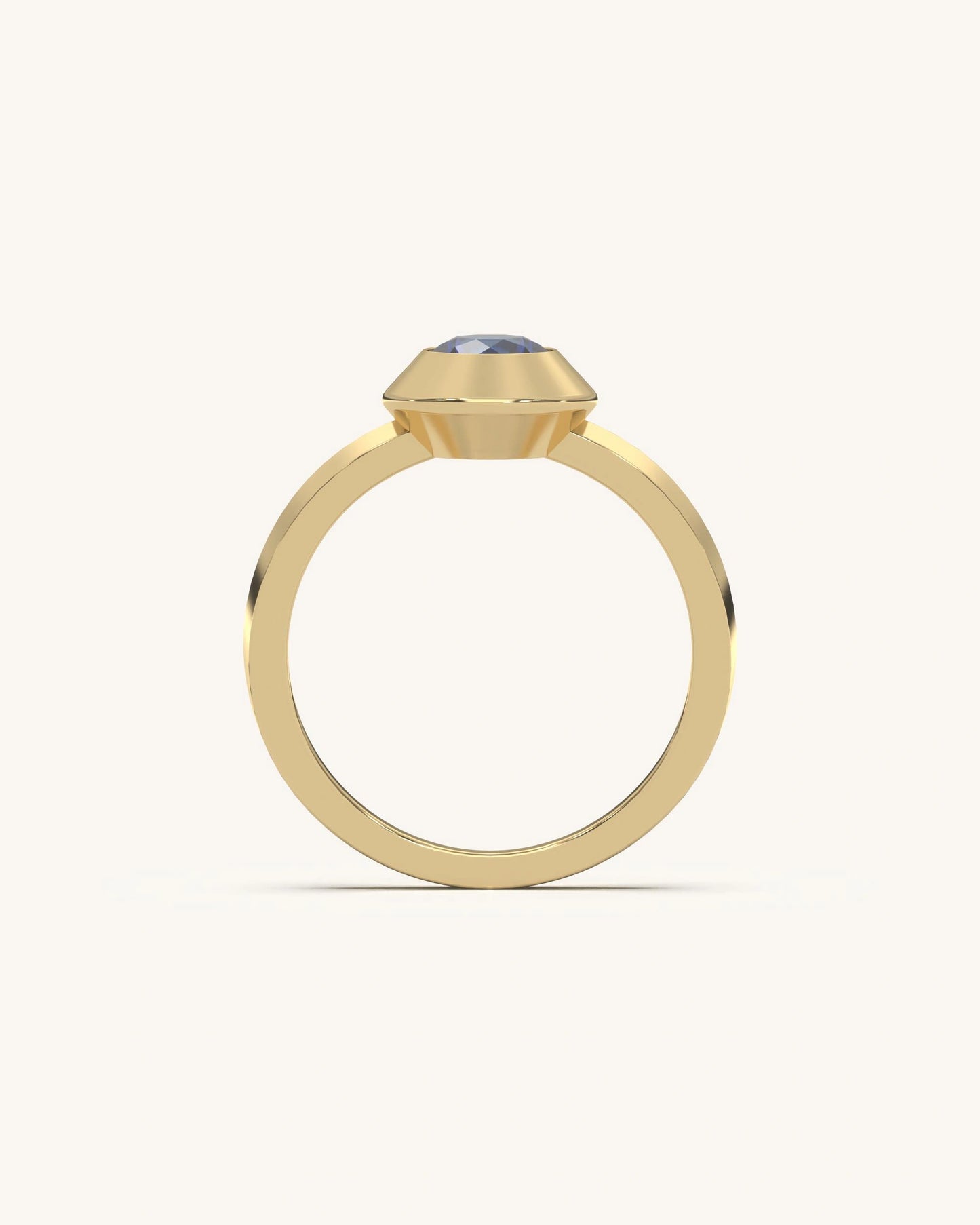 Bezel Blue Ring