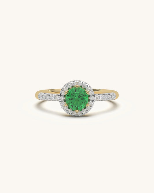 Green Halo Ring