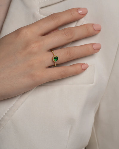 Green Halo Ring