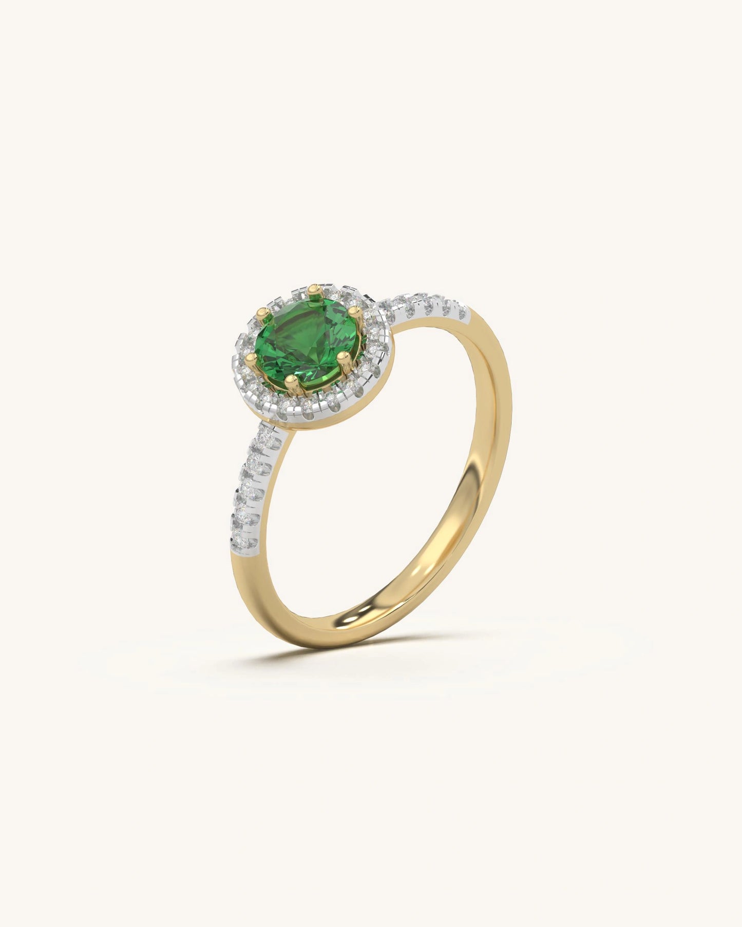 Green Halo Ring