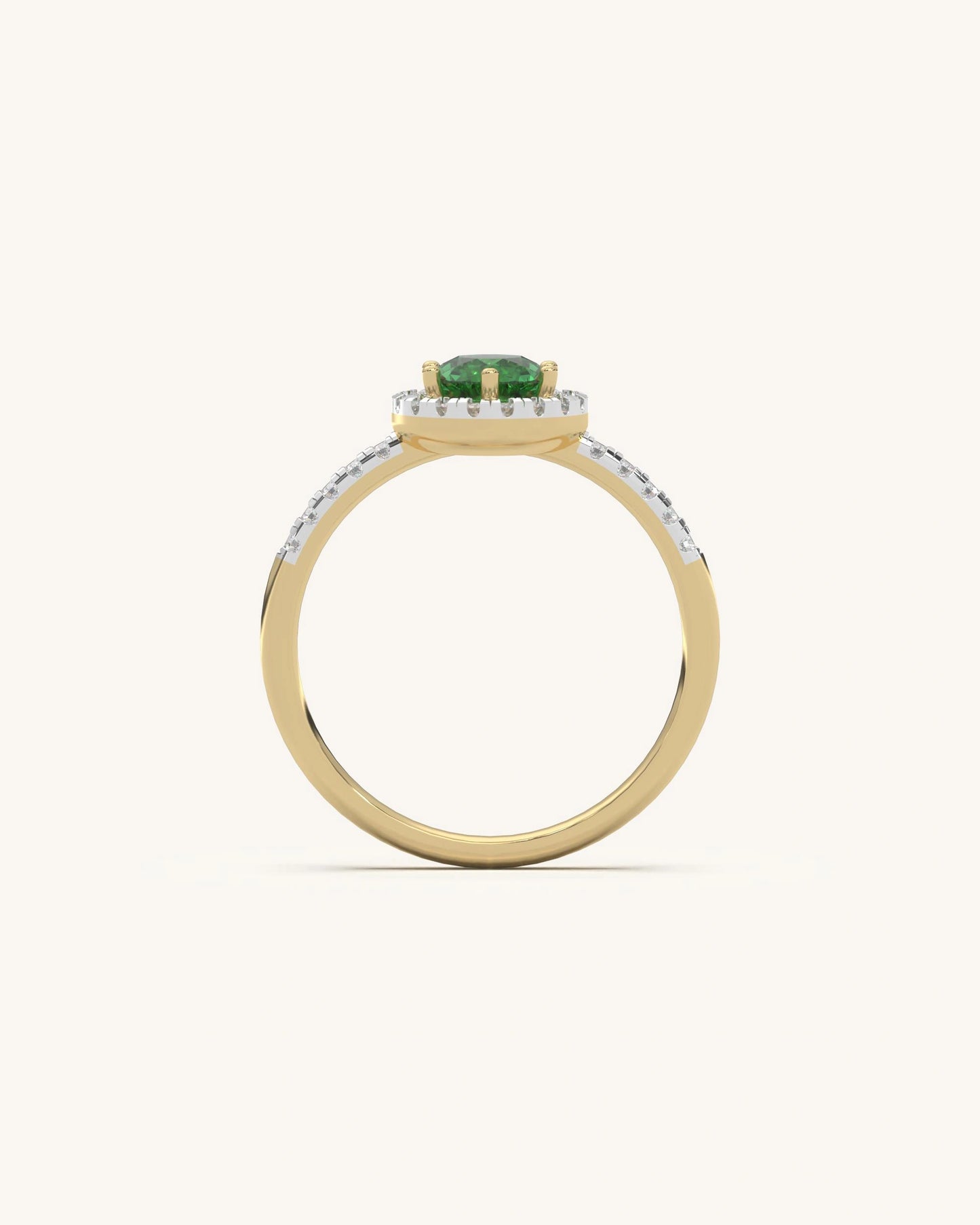 Green Halo Ring