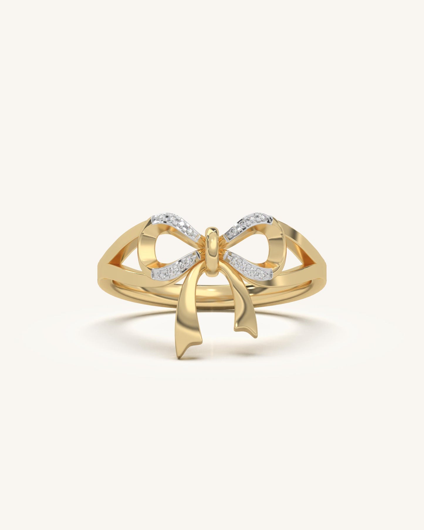 Dual Tone Bow Ring