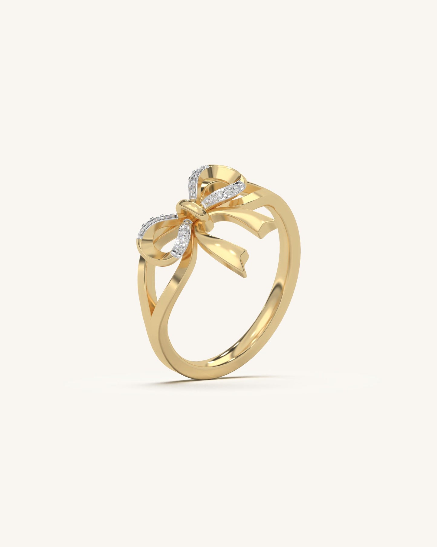 Dual Tone Bow Ring