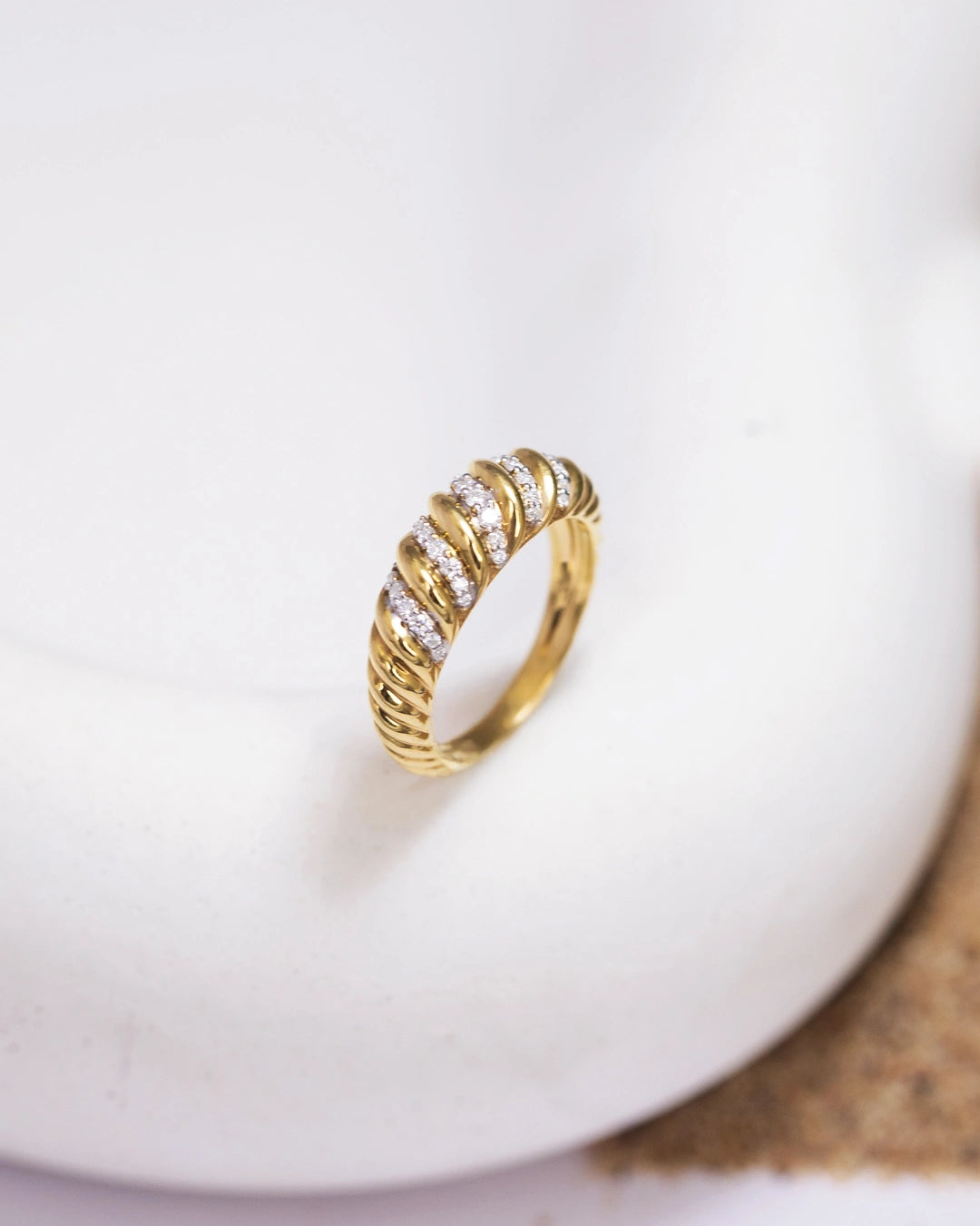 Twisted Diamond Ring