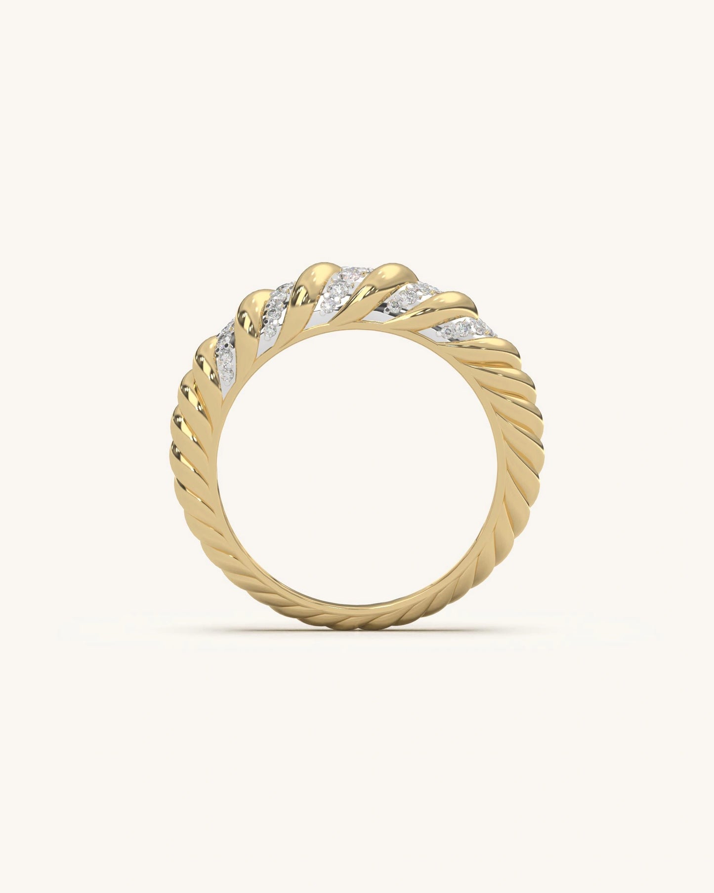 Twisted Diamond Ring