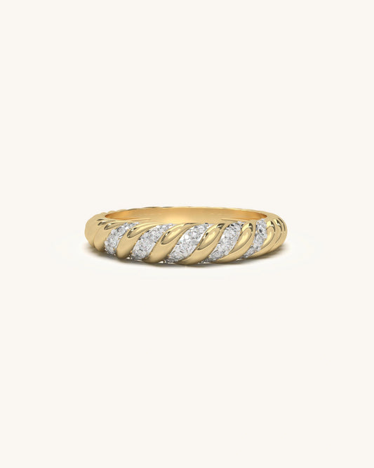 Diagonal Shine Ring