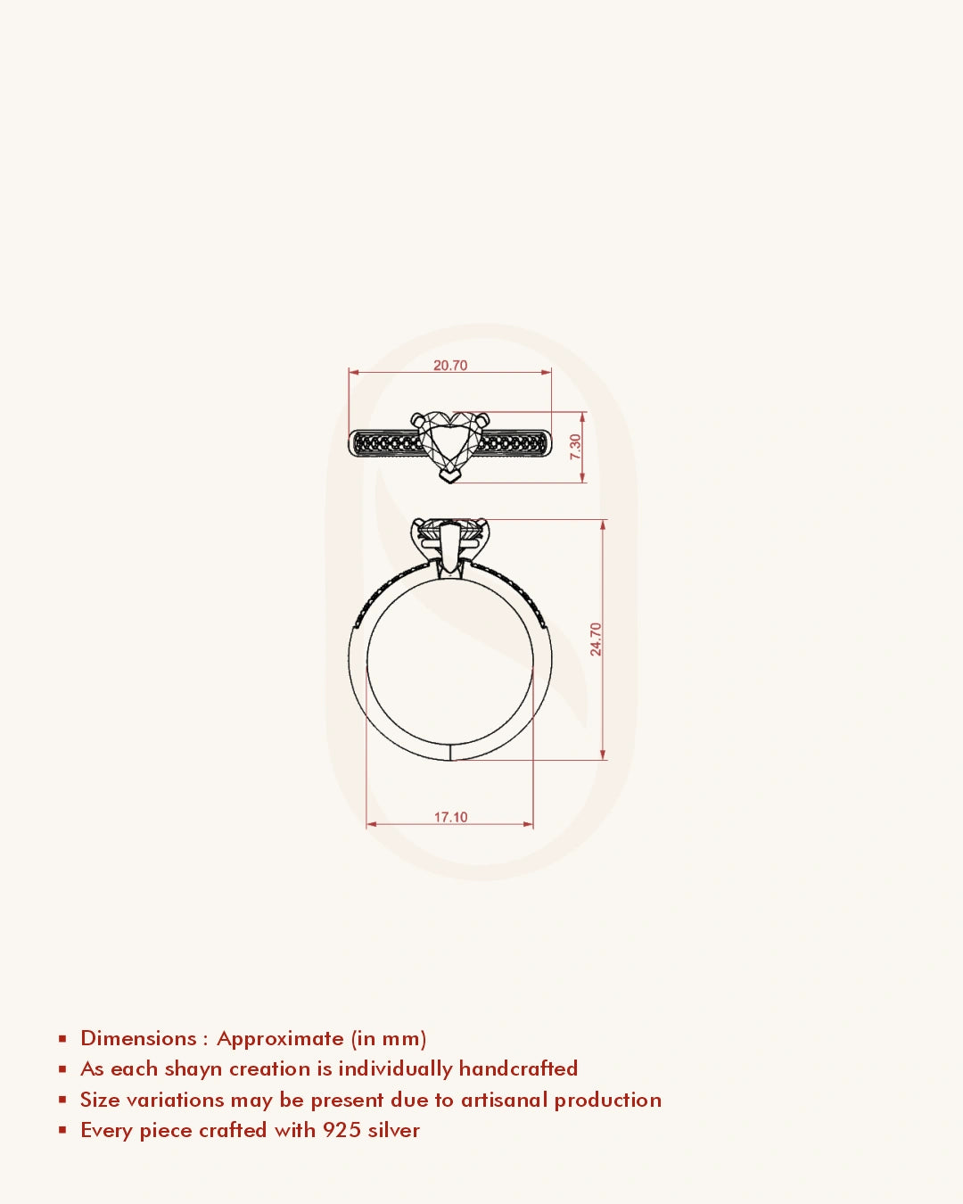 Heart Solitaire Ring