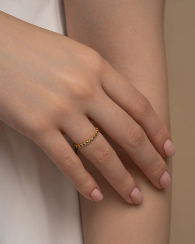 Blue Stone Band Ring