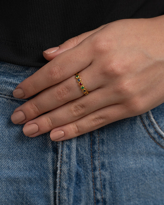 Rainbow Stone Ring