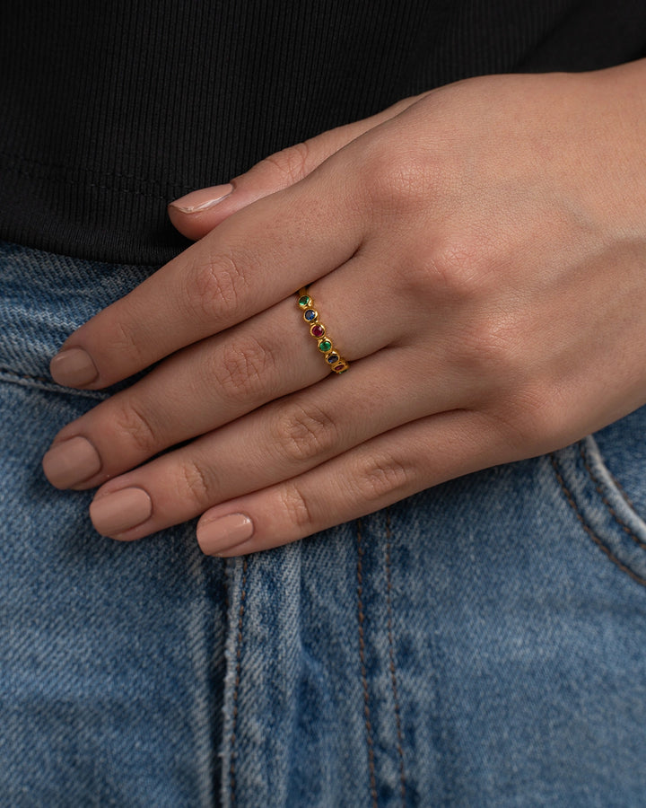 Rainbow Stone Ring