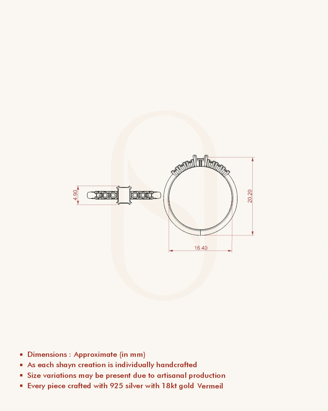 Emerald Cut Gem Ring