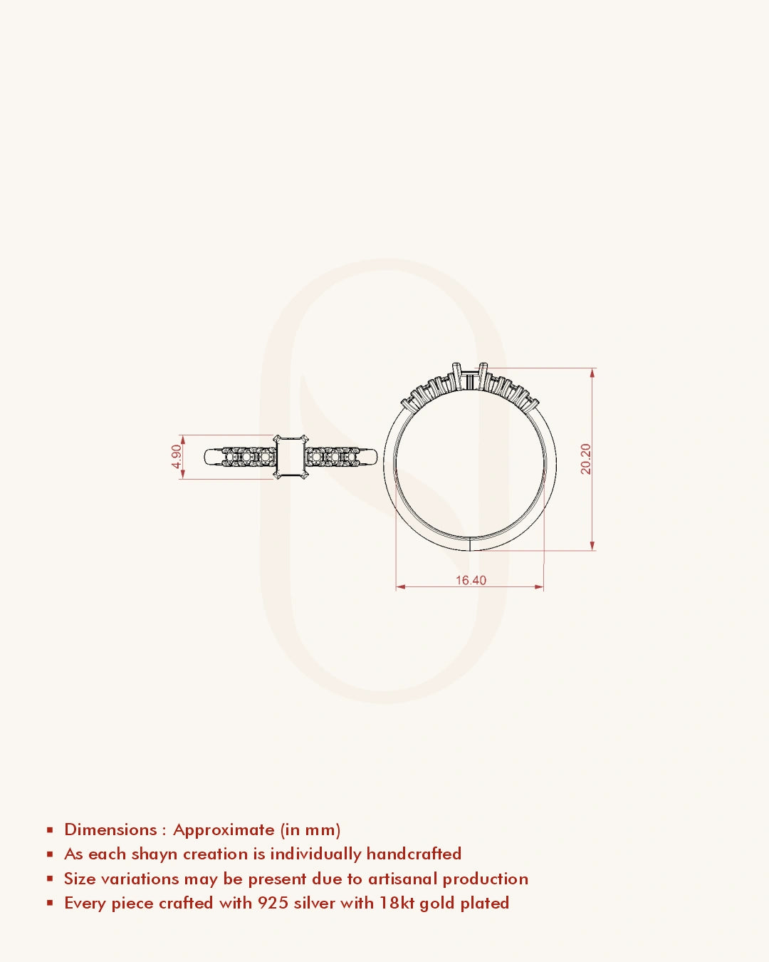 Emerald Cut Gem Ring