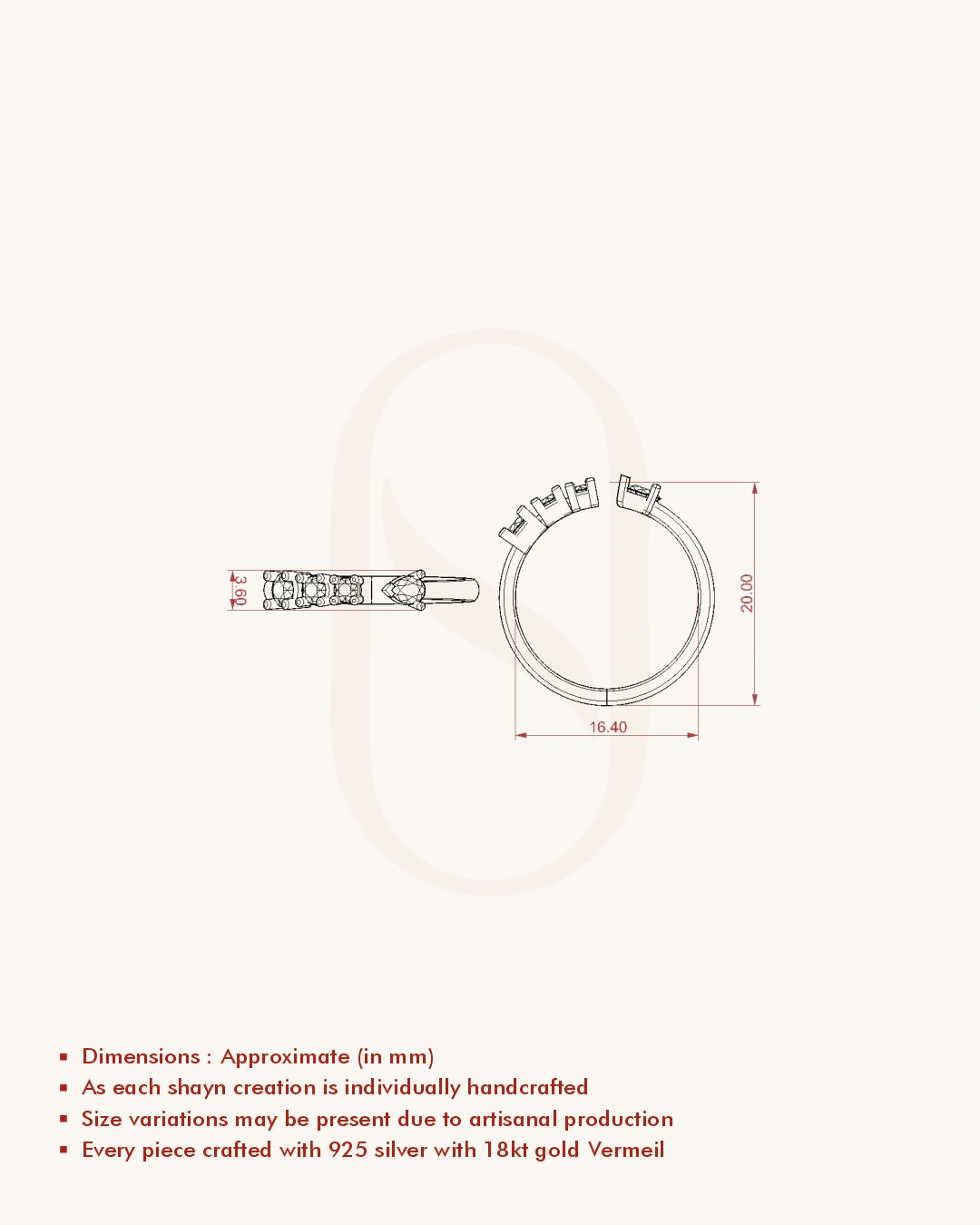 Blue Split Shank Ring