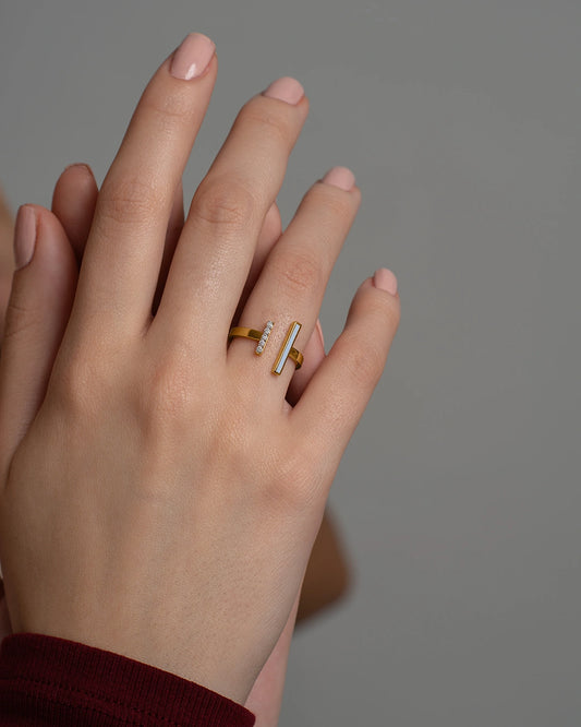 Split Duo Bar Ring