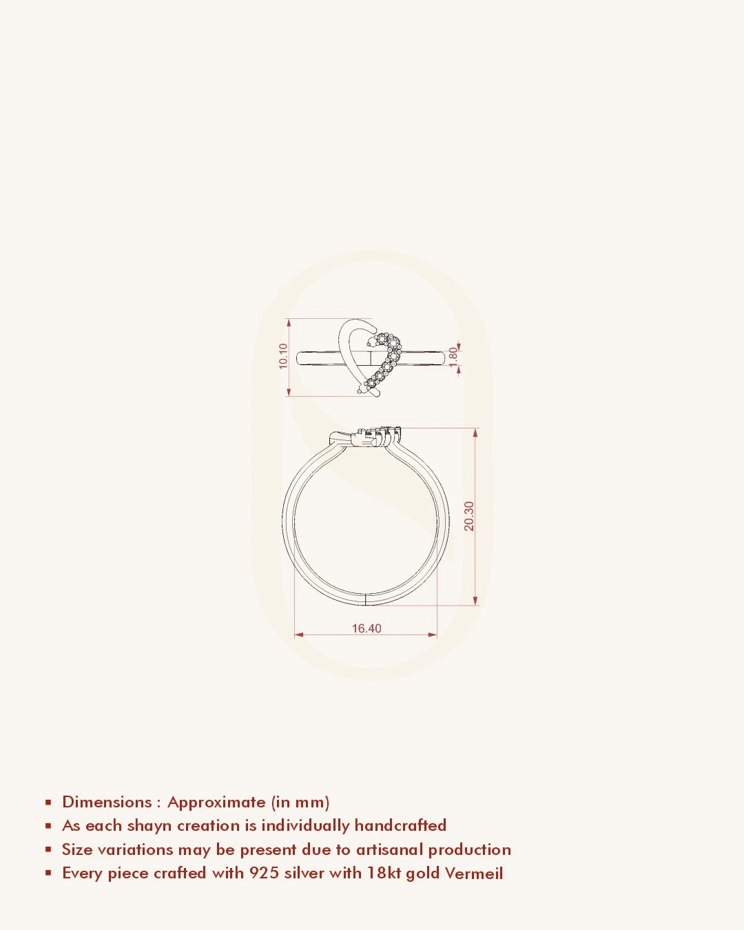 Half Heart Ring