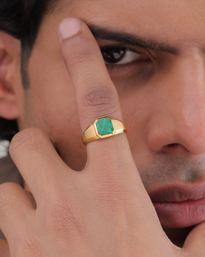 Malachite Signet Ring