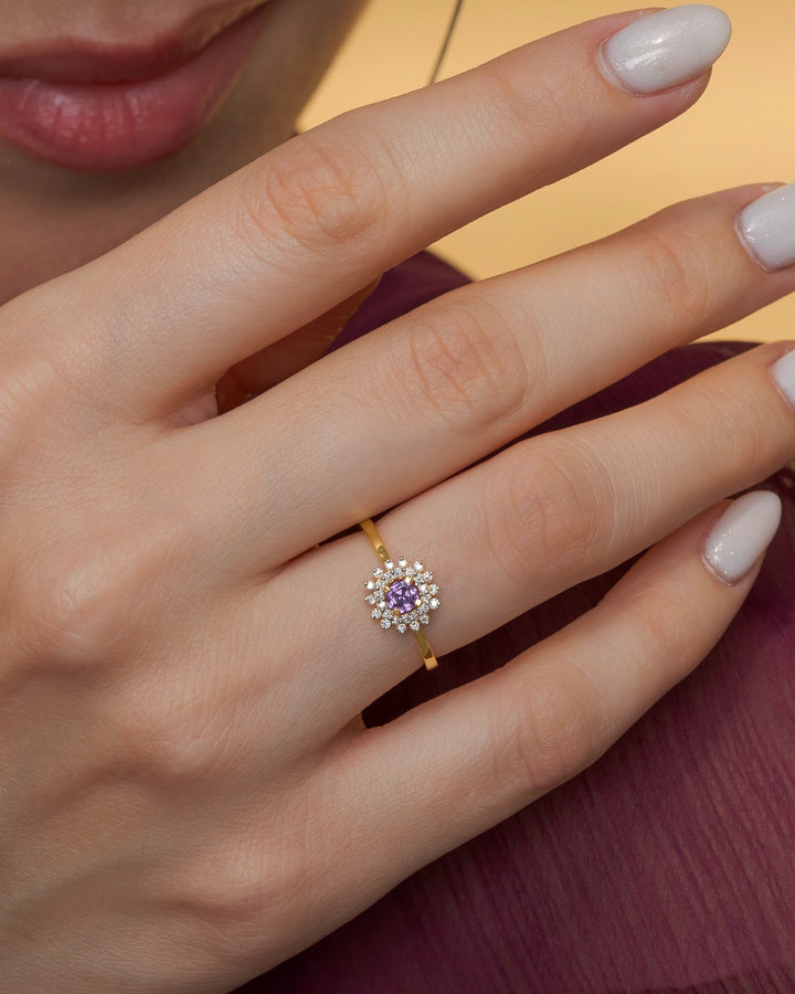 Amethyst Bloom Ring
