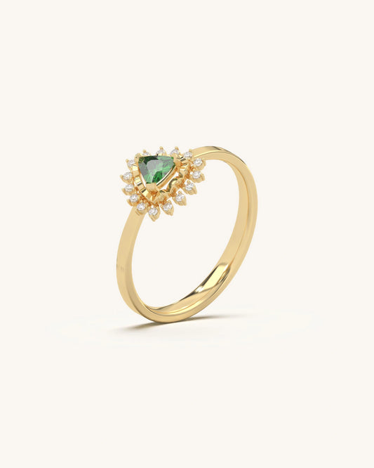 Emerald Crown Ring