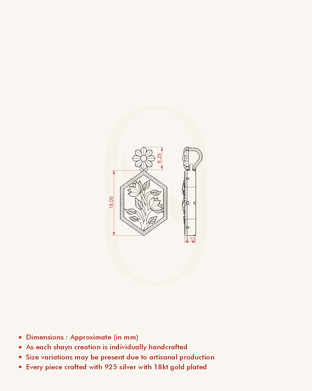 HexaFlora Elegance Pendant