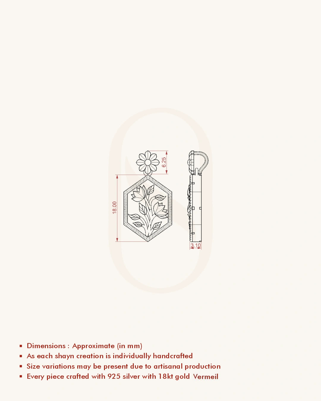 HexaFlora Elegance Pendant