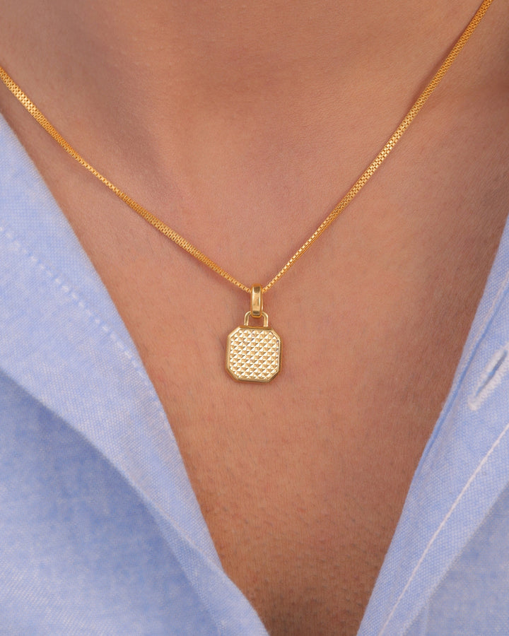 Textured Octagon Pendant