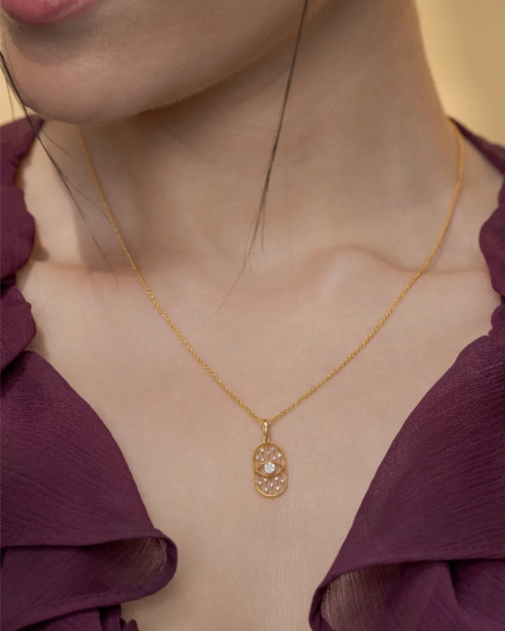 Evil Eye Grid Pendant