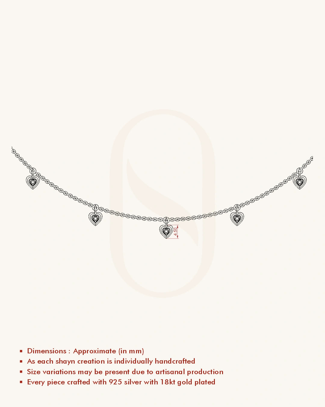 Mini Hearts Necklace