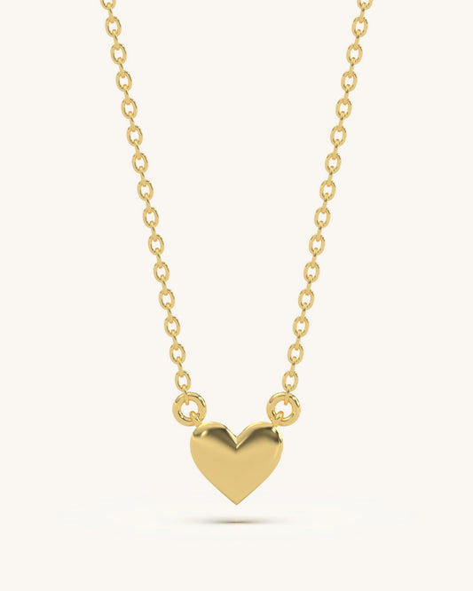 Gold Plated Silver Heart Necklace