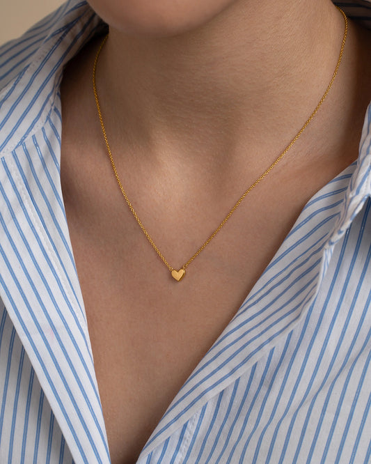 Gold Plated Silver Heart Necklace