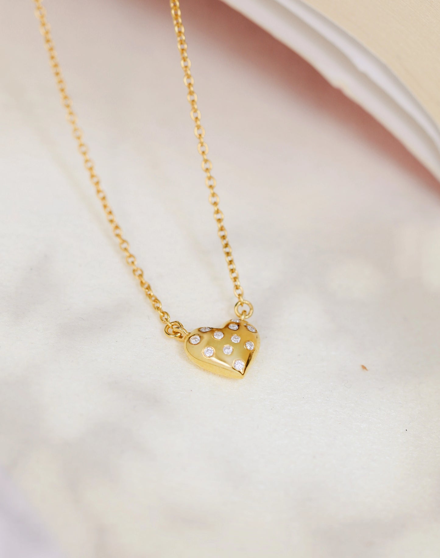 Dot Heart Necklace