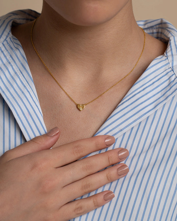Textured Heart Necklace