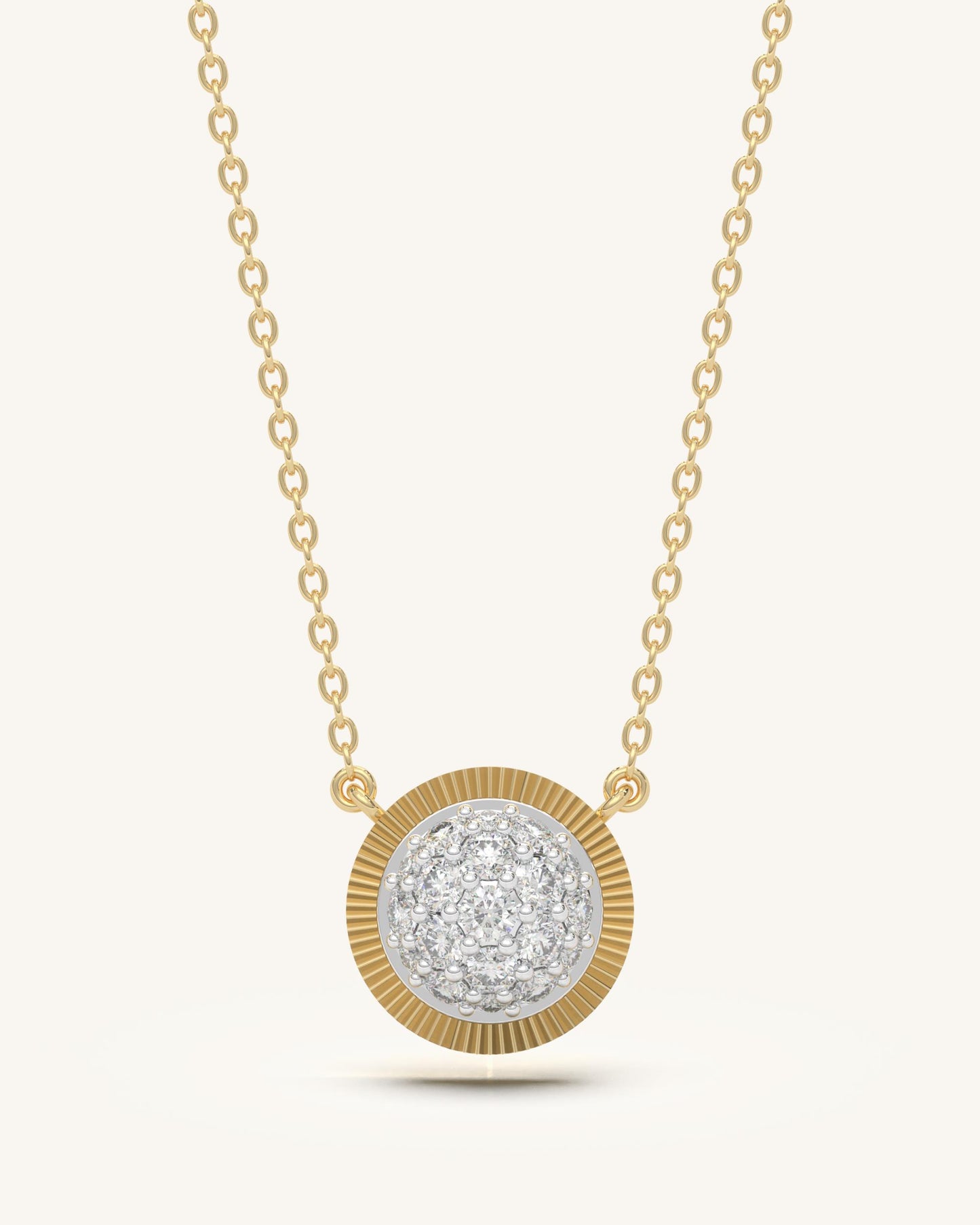 Textured Circle Necklace