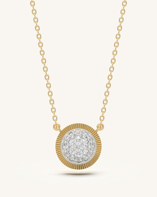 Textured Circle Necklace