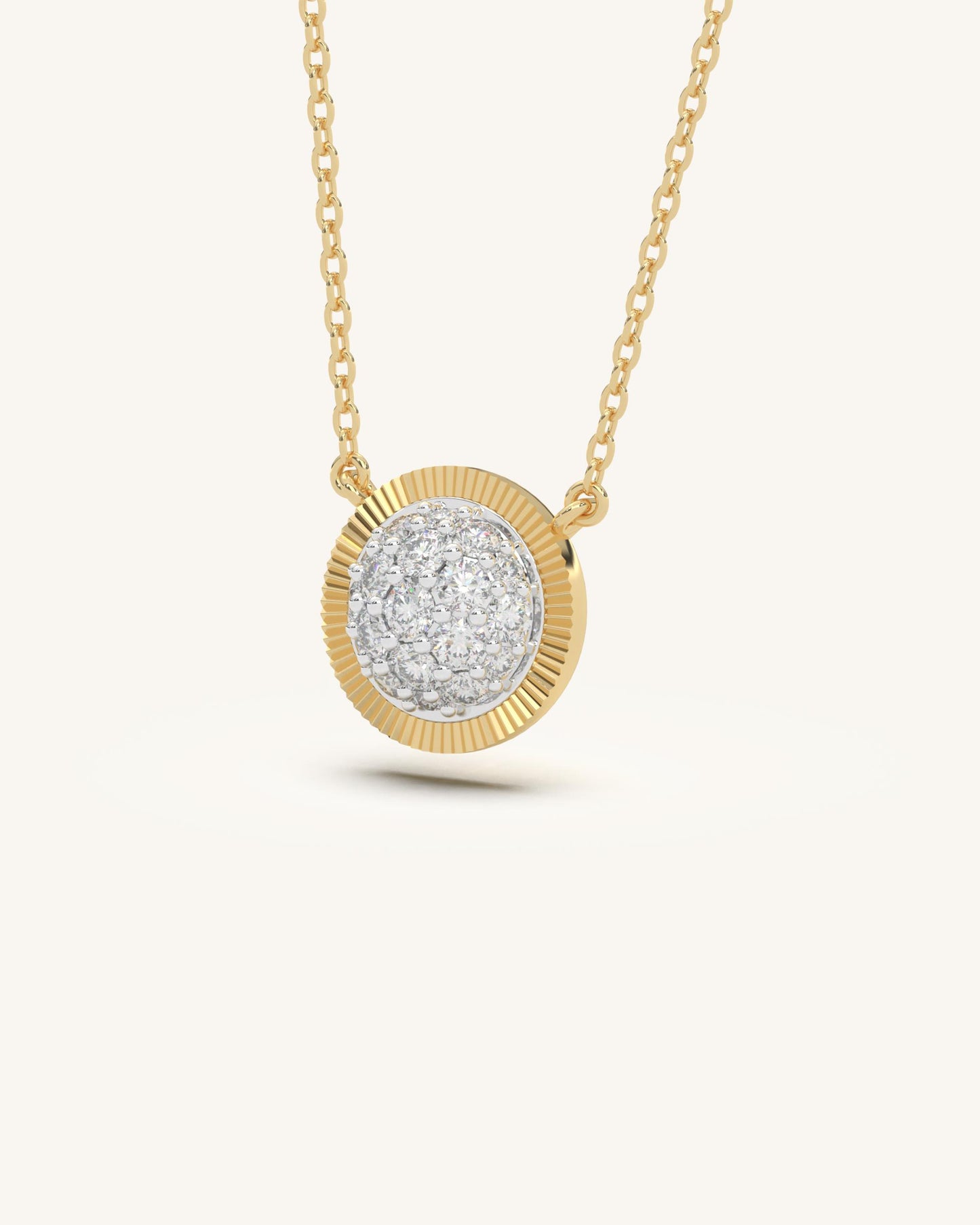 Textured Circle Necklace