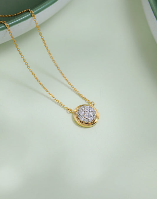 Textured Circle Necklace