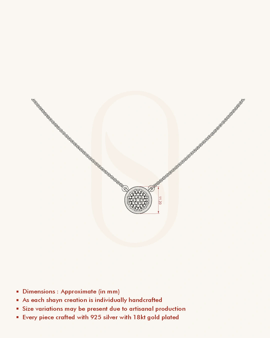 Textured Circle Necklace