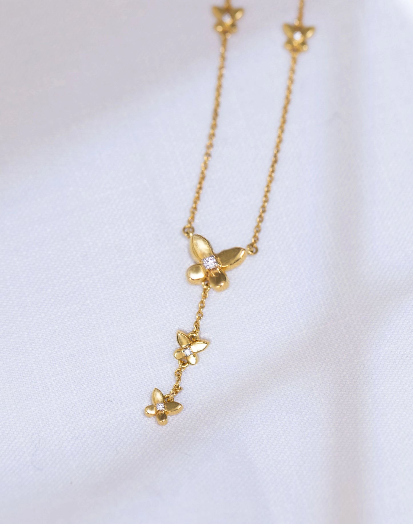 Butterfly Drop Necklace