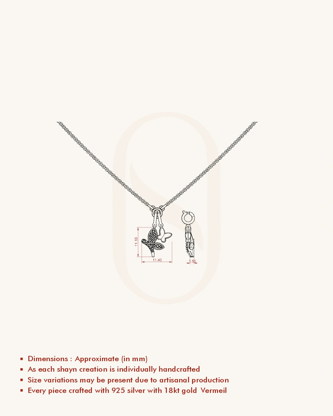 Branch Butterfly Necklace