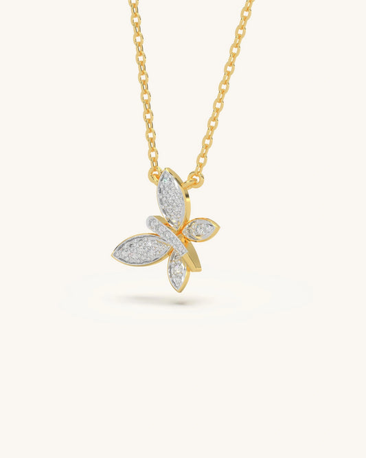 Diagonal Butterfly Necklace