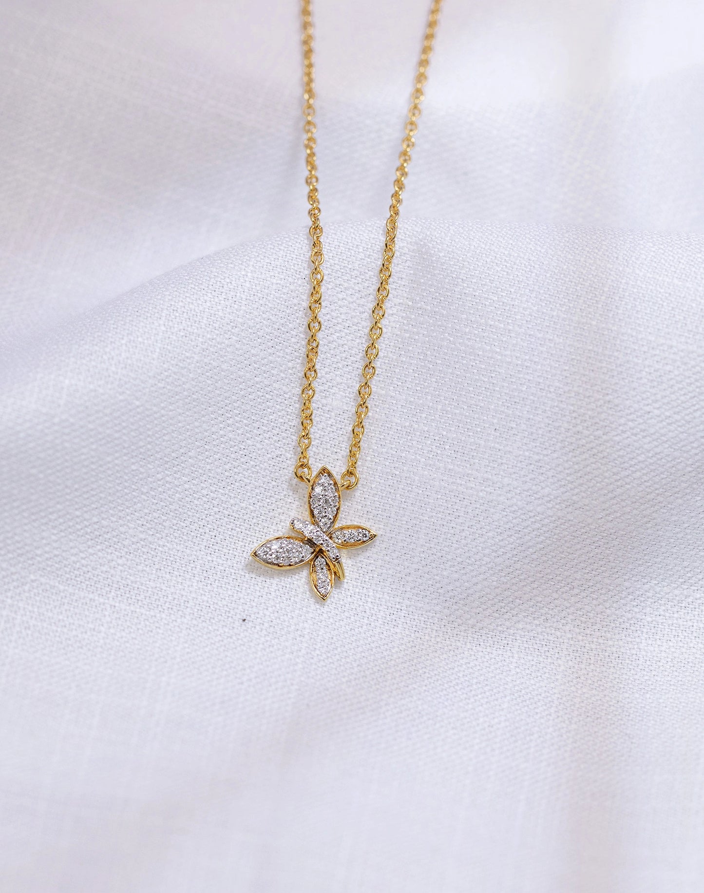 Diagonal Butterfly Necklace