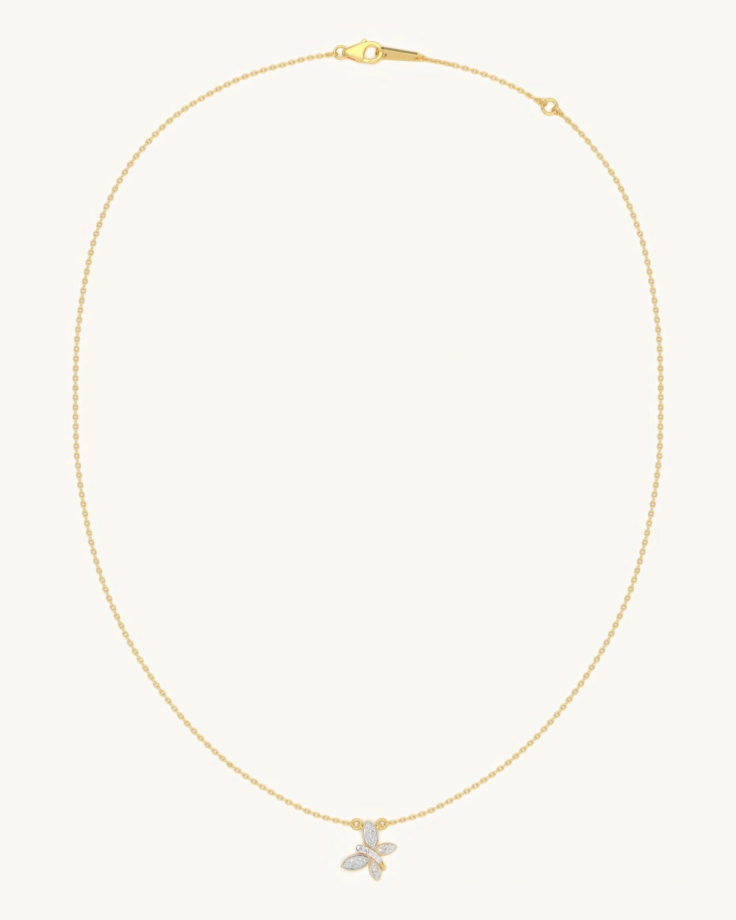 Diagonal Butterfly Necklace