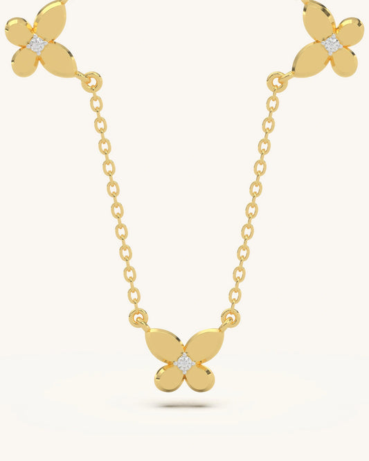 Petal Butterfly Necklace