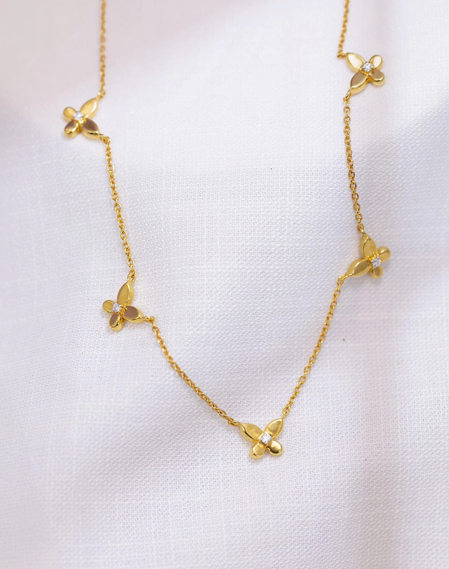 Petal Butterfly Necklace